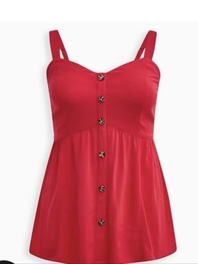 Torrid NWT Sz 2  Button-Front Top